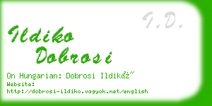 ildiko dobrosi business card